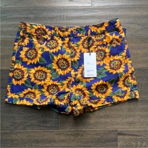Forever 21 Sunflower Denim Shorts